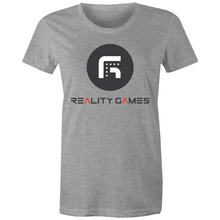 Load image into Gallery viewer, Reality Games AS Colour - Women's Maple Tee (Large Logo) - Reality Games Australia