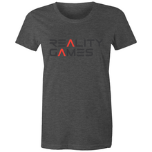 Load image into Gallery viewer, Reality Games AS Colour - Women's Maple Tee (Text Logo) - Reality Games Australia