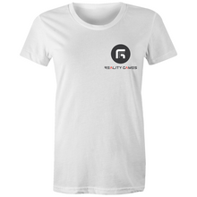Load image into Gallery viewer, Reality Games AS Colour - Women's Maple Tee (Small Logo) - Reality Games Australia