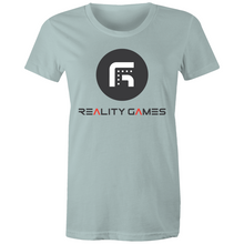 Load image into Gallery viewer, Reality Games AS Colour - Women's Maple Tee (Large Logo) - Reality Games Australia