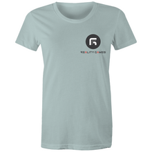 Load image into Gallery viewer, Reality Games AS Colour - Women's Maple Tee (Small Logo) - Reality Games Australia