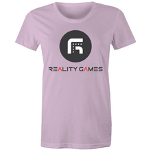 Load image into Gallery viewer, Reality Games AS Colour - Women's Maple Tee (Large Logo) - Reality Games Australia