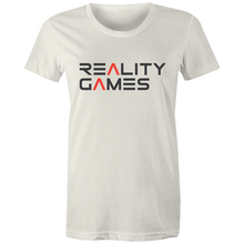 Load image into Gallery viewer, Reality Games AS Colour - Women's Maple Tee (Text Logo) - Reality Games Australia