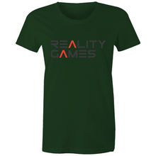 Load image into Gallery viewer, Reality Games AS Colour - Women's Maple Tee (Text Logo) - Reality Games Australia
