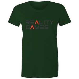 Reality Games AS Colour - Women's Maple Tee (Text Logo) - Reality Games Australia