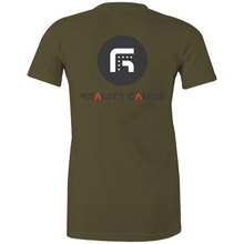 Load image into Gallery viewer, Reality Games AS Colour - Women's Maple Tee (Text Logo) - Reality Games Australia