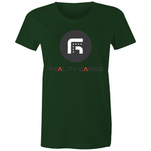 Load image into Gallery viewer, Reality Games AS Colour - Women's Maple Tee (Large Logo) - Reality Games Australia