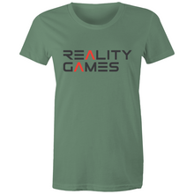 Load image into Gallery viewer, Reality Games AS Colour - Women's Maple Tee (Text Logo) - Reality Games Australia