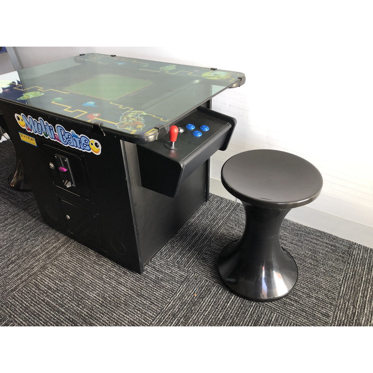Retro Cocktail Arcade Machine Stools Reality Games Australia