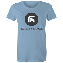 Load image into Gallery viewer, Reality Games AS Colour - Women's Maple Tee (Large Logo) - Reality Games Australia