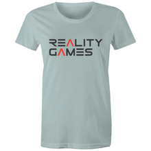Load image into Gallery viewer, Reality Games AS Colour - Women's Maple Tee (Text Logo) - Reality Games Australia