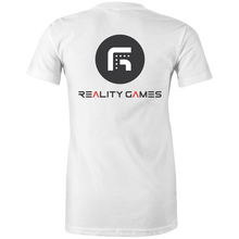 Load image into Gallery viewer, Reality Games AS Colour - Women's Maple Tee (Text Logo) - Reality Games Australia
