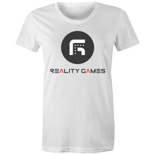 Load image into Gallery viewer, Reality Games AS Colour - Women's Maple Tee (Large Logo) - Reality Games Australia
