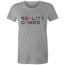 Load image into Gallery viewer, Reality Games AS Colour - Women's Maple Tee (Text Logo) - Reality Games Australia