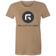 Load image into Gallery viewer, Reality Games AS Colour - Women's Maple Tee (Large Logo) - Reality Games Australia