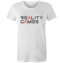 Load image into Gallery viewer, Reality Games AS Colour - Women's Maple Tee (Text Logo) - Reality Games Australia
