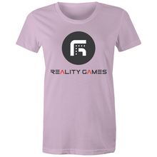 Load image into Gallery viewer, Reality Games AS Colour - Women&#39;s Maple Tee (Large Logo) - Reality Games Australia