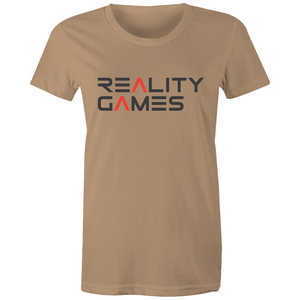 Reality Games AS Colour - Women's Maple Tee (Text Logo) - Reality Games Australia