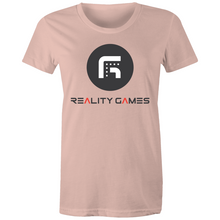 Load image into Gallery viewer, Reality Games AS Colour - Women&#39;s Maple Tee (Large Logo) - Reality Games Australia