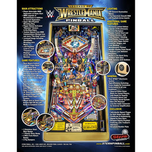 Legends of Wrestlemania Limited Edition Pinball Machine - Reality Games Australia